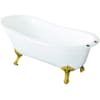 White / Brushed Brass