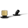 Matte Black with Moderne Brass