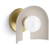 Biscuit Satin Brushed Moderne Brass