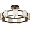Black / Gold Leaf / Crystalline Glass