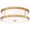Minka Lavery LED Etched Glass Flush Mount Ceiling Light in Liberty Gold