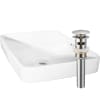 White / Brushed Nickel Drain