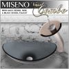 Brushed Nickel/Brown Glass Faucet