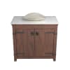 Chestnut / Carrara Marble