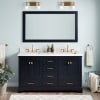 Midnight Navy Blue / Carrara Marble