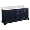 Midnight Navy Blue / Carrara Marble