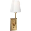 Hand Rubbed Antique Brass / White Glass Shade