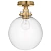 Antique-Burnished Brass / Clear Glass