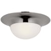 Polished Nickel / White Glass
