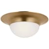 Hand-Rubbed Antique Brass / White Glass