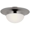 Polished Nickel / White Glass