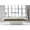 Apollo White Dual / Polished Chrome Drain Trim / Walnut Natural Shelf