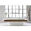 Apollo White True High Gloss / White Drain Trim / Walnut Natural Shelf