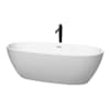 Matte White / Polished Chrome Trim / Matte Black Faucet