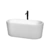 White / Shiny White Trim / Matte Black Faucet