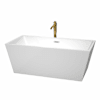 White / Polished Chrome Trim / Brushed Gold Faucet