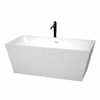 White / Shiny White Trim / Matte Black Faucet