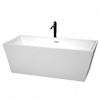 White / Polished Chrome Trim / Matte Black Faucet