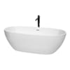 White / Polished Chrome Trim / Matte Black Faucet