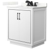 White / Giotto Quartz Top / Matte Black Hardware