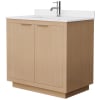 Light Straw / White Cultured Marble Top / Brushed Nickel Hardware