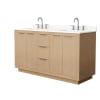 Light Straw / White Quartz Top / Brushed Nickel Hardware