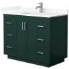 Green / Giotto Quartz Top / Brushed Nickel Hardware