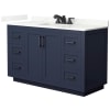 Dark Blue / Giotto Quartz Top / Matte Black Hardware