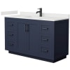 Dark Blue / White Quartz Top / Matte Black Hardware