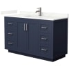 Dark Blue / Giotto Quartz Top / Brushed Nickel Hardware