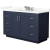 Dark Blue / Giotto Quartz Top / Brushed Nickel Hardware