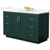 Green / Giotto Quartz Top / Brushed Gold Hardware