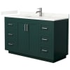 Green / Giotto Quartz Top / Brushed Nickel Hardware