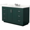 Green / Giotto Quartz Top / Brushed Nickel Hardware