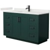 Green / White Quartz Top / Matte Black Hardware