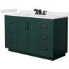 Green / White Quartz Top / Matte Black Hardware