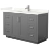 Dark Gray / Giotto Quartz Top / Brushed Nickel Hardware