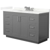 Dark Gray / Giotto Quartz Top / Brushed Nickel Hardware