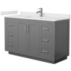 Dark Gray / White Quartz Top / Brushed Nickel Hardware