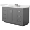 Dark Gray / White Quartz Top / Brushed Nickel Hardware