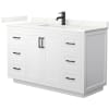 White / Giotto Quartz Top / Matte Black Hardware