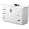 White / Giotto Quartz Top / Matte Black Hardware