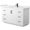 White / White Quartz Top / Matte Black Hardware