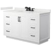 White / White Quartz Top / Matte Black Hardware