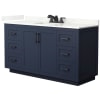 Dark Blue / Giotto Quartz Top / Matte Black Hardware