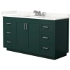 Green / Giotto Quartz Top / Brushed Nickel Hardware