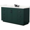 Green / Giotto Quartz Top / Matte Black Hardware