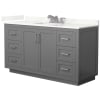 Dark Gray / Giotto Quartz Top / Brushed Nickel Hardware