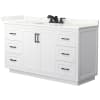 White / Giotto Quartz Top / Matte Black Hardware