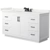 White / White Quartz Top / Matte Black Hardware